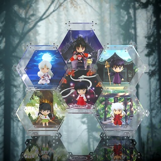 กล่องอะคลิลิคใส่ nendoroid GSC Inuyasha แบบหกเหลี่ยมมีฝาปิด