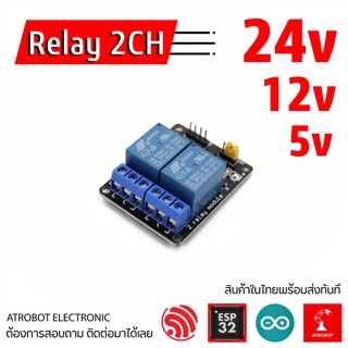 Relay 2CH Active low รีเลย์ 5v 12v 24v 2 ช่อง