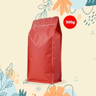 Cube Coffee Bag ถุงกาแฟ ถุงใส่เมล็ดกาแฟ แบบ ซิปล็อค และ ขยายข้าง มีวาล์ว 100 - 1000 กรัม จำนวน 10 ใบ