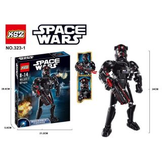 โมเดล ตัวต่อ Space Wars รุ่น 323-1 Storm Trooper ชุดดำ