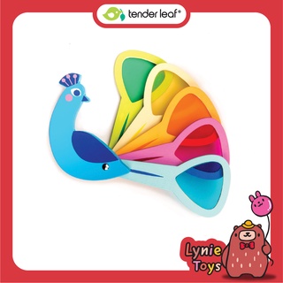 Tender Leaf Toys ของเล่นไม้ ของเล่นเสริมพัฒนาการ นกยูงหลากสี Peacock Colours