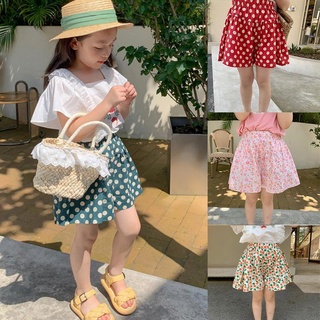 Baby Girls Short Pants Kids Girl Summer Polka Dot Floral Elastic Waist Loose Trousers Girls Fashion Shorts