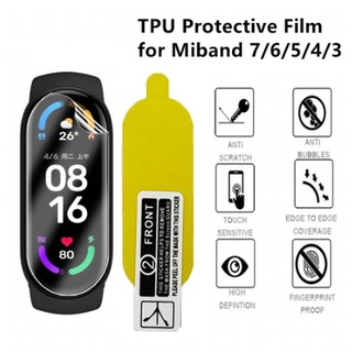 ฟิล์มกันรอยหน้าจอแบบอ่อนฟิล์ม HD สำหรับ Xiaomi Mi Band 7 6 5 4 8 อุปกรณ์เสริมฟิล์มไฮโดรเจลป้องกันหน้าจอ