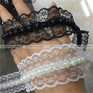 bestprice1920 1 Yard Polyester Cotton Lace Edge Trim Wedding Ribbon Applique DIY Sewing Craft