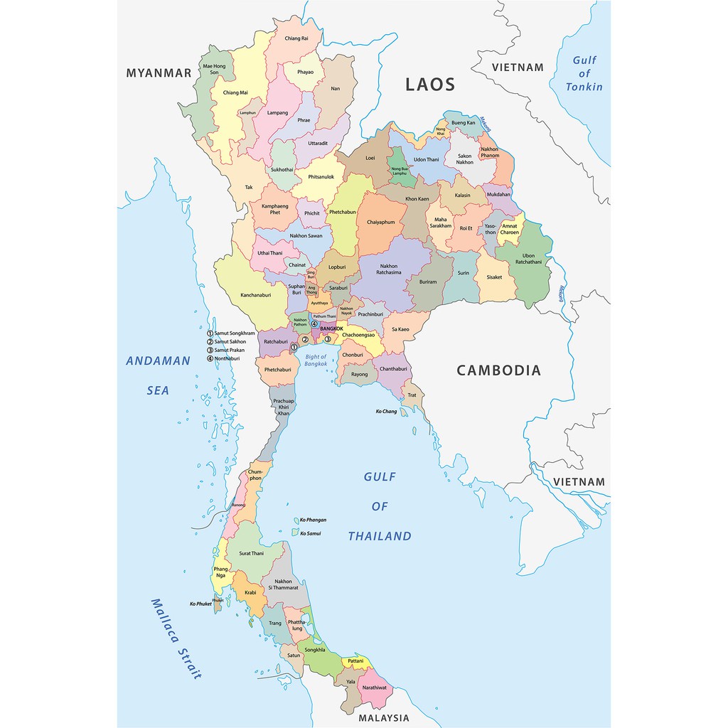 รายการ 94+ ภาพ แผนที่ 77 จังหวัด ใหม่ที่สุด