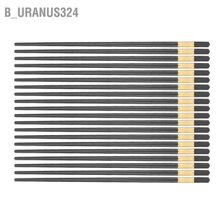 B_uranus324 10 Pairs Chinese Chopsticks 9.5 Inch Fiberglass Reusable Dishwasher Safe