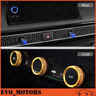 สําหรับ 2022 - 2026 Honda Civic FE FL Aircond สวิทช์ลูกบิด 11th Civic Air Outlet ฝาครอบ Trim หมวกแหวนเครื่องเล่นสวิทช์ลูกบิดฝาครอบ