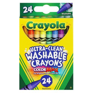 งานศิลปะ สีเทียนล้างออกได้ CRAYOLA ULTRA-CLEAN 24 สี อุปกรณ์เครื่องเขียน ของใช้ภายในบ้าน ULTRA-CLEAN WASHABLE CRAYONS CR