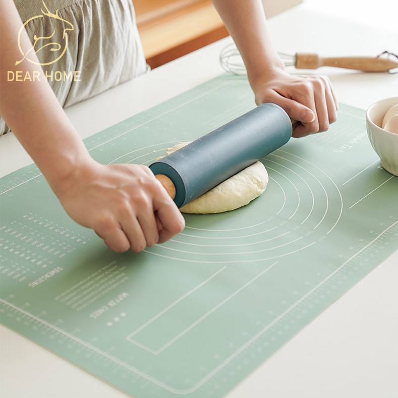 Dear Home แผ่นรองนวดแป้งซิลิโคนเกรด A  ลูกกลิ้งนวด ที่รอง ที่กลิ้ง