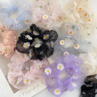 ยางรัดผม ลายดอกเดซี่ สีใส สำหรับสตรี