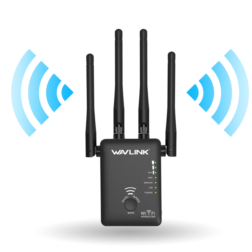 Wavlink AC1200 ตัวแยกสัญญาณ WiFi / เราเตอร์ / จุดเชื่อมต่อไร้สายช่วงขยายสัญญาณ WiFi เครื่องขยายสัญญา