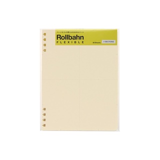 Rollbahn FLEXIBLE refill 4 division L/50 Sheets/Notebook/Memo/Stationery