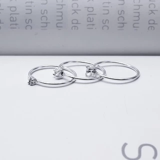 Star Jewelry แหวนเงินแท้ 92.5% แหวนแฟชั่น แหวนมินิมอล ประดับเพชร CZ ขนาด 2, 3, 4 มิล รุ่น RS3054, 85, 92