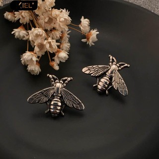 ‴กระดุมข้อมือแกะสลักเมทัลลิก Bee Cufflinks 2 ชิ้นเครื่องประดับ