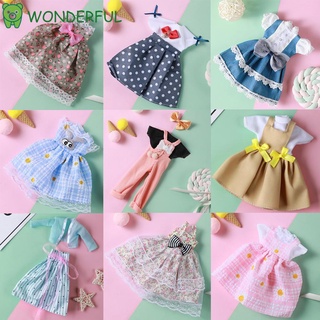 Wonderful ชุดเดรส Diy สําหรับตุ๊กตา 1/6 ผ้าฟาบริคของเล่นเสื้อผ้าตุ๊กตา