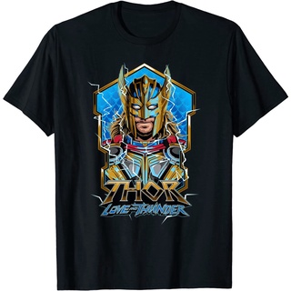 เสื้อยืด พิมพ์ลาย Marvel Thor Love and Thunder Thor Badge Portrait สําหรับผู้ใหญ่เสื้อยืดผู้ชาย
