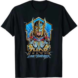 เสื้อยืด พิมพ์ลาย Marvel Thor Love and Thunder Thor Badge Portrait สําหรับผู้ใหญ่เสื้อยืดผู้ชาย