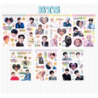 [อัปเดต]สติ๊กเกอร์ BTS แยกเมมเบอร์ (ขาวมัน/PP) (ไดคัท/ไม่คัท)