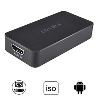 HDMI gameการ์ดบันทึกสำหรับ iOS/Android สตรีมสด, วิดีโอ 1080P HD เครื่องบันทึกเสียง