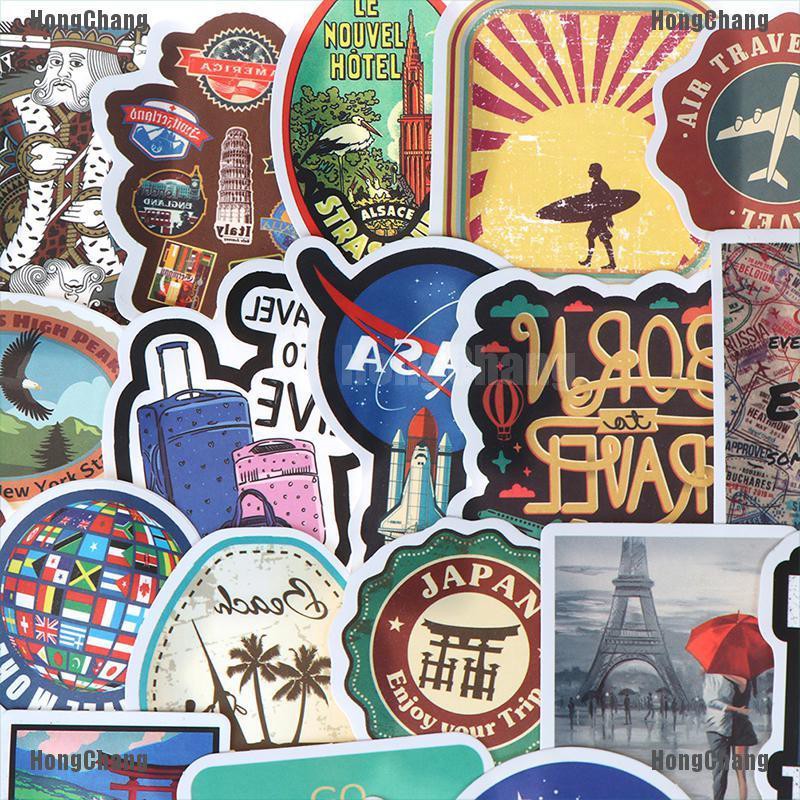 [LHGC] 50Pcs Fantasy Colour Stickers Outdoor Scrapbook Suitcase Laptop ...