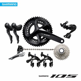 ชุดเกียร์ Shimano 105 R7000 ริมเบรค สีดำ ประกันศูนย์ไทย 2 ปี