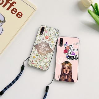 เคสโทรศัพท์มือถือ ลายการ์ตูน Dont Touch My Phone พร้อมสายคล้อง สําหรับ Motorola Moto E7 E7 Plus E7i Power E 2020 Edge