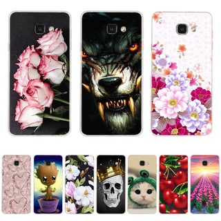 เคสโทรศัพท์ซิลิโคน TPU แบบนิ่ม ลายดอกไม้ สําหรับ Samsung Galaxy a3 2016 a5 2016 a7 2016 a9 2016 a9 pro 2016 A8