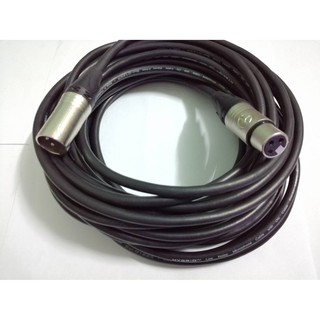 สายไมค์ XLR Cable Stereo สีดำ ข้างในเดินสาย 3 เส้น