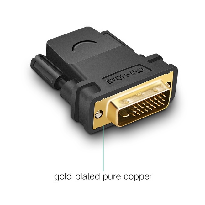 Ugreen HDMI 24 + 1 อะแดปเตอร์ 1080P HDTV DVI เชื่อมต่อ