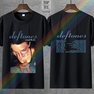 [S-5XL] 【สไตล์คลาสสิก】Gildan เสื้อยืดผ้าฝ้าย 100% พิมพ์ลาย Deftones Around The Fur Tour Band Concert สไตล์พังก์ เรโทร สํ