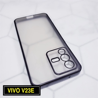 เคสซีลีโคน เคสนิ่ม TPU CASE Vivo V23E 5G ขอบสีหลังใส วีโว่ เคสกันกระแทก สวยและบาง VIVO V23e สินค้าใหม่