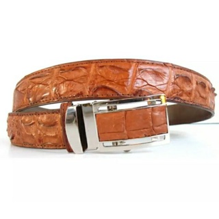 crocodile belt 1.5 ×49 inche สีดำ   น้ำตาล  แทน