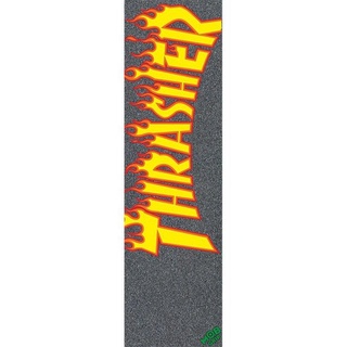 Mob Thrasher | 9"x33" Yellow and Orange Flame Skateboard Griptape