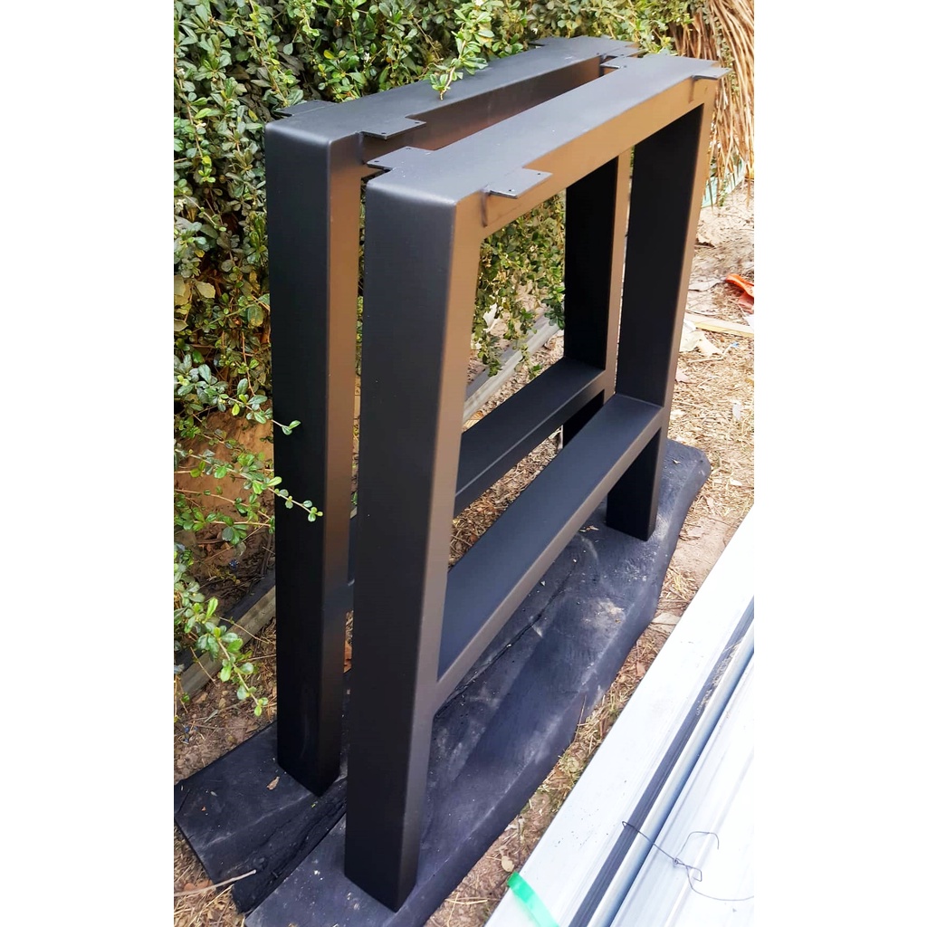 Pradoo'Siam ขาโต๊ะเหล็กสำเร็จรูป  ทรง A Model W50xH70 เหล็ก3x1.5นิ้ว สีดำด้าน (1คู่) 2ขา ทำจากเหล็กกัลวาไนท์อย่างดี - รูปที่ 6