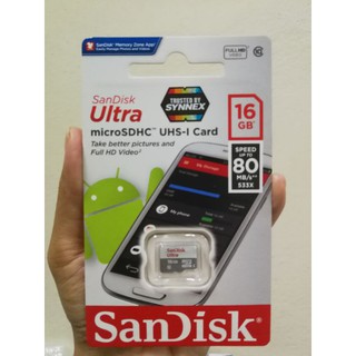 อุปกรณ์เก็บสำรองข้อมูล SanDisk Ultra microSDHC UHS-I Card