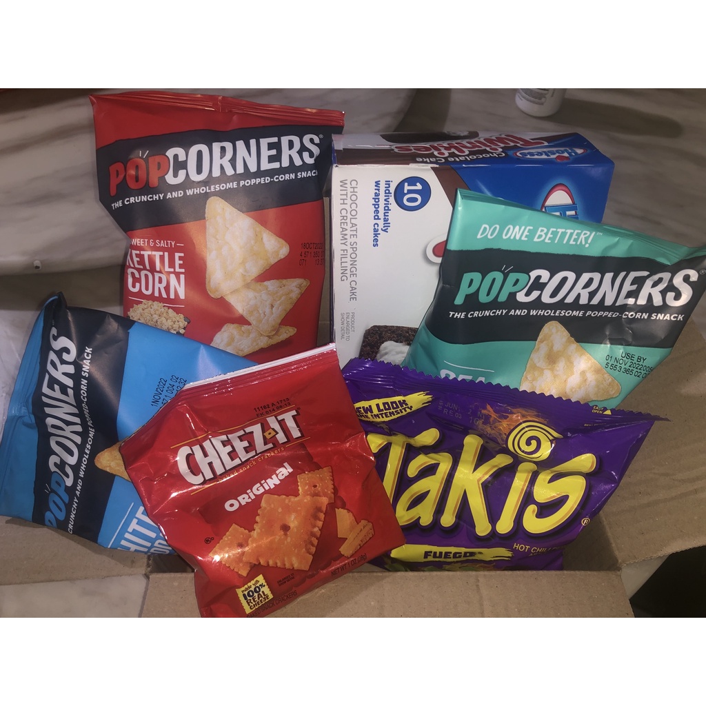 [พร้อมส่ง] กล่องสุ่ม  ขนมอเมริกา สุดคุ้ม นำเข้าจากอเมริกา Takis Popcorner Hostess Twinkie Cheez It