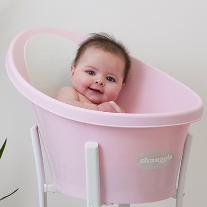 Shnuggle Bath Rose อ่างอาบน้ำเด็ก ชนักเกิล สีชมพูอ่อน