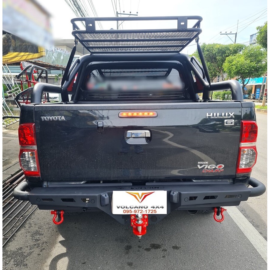 กันชนท้ายออฟโรด วีโก้ 2003-2013 ทุกรุ่น R3 แถมห่วงแดง 1 คู่ Toyota Vigo 2003-2013 rear offroad bumper