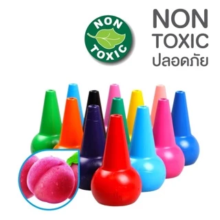 (สินค้าสำหรับแถมเท่านั้น ไม่จำหน่าย) สีเทียน 12 สี ปลอดสารพิษ แบบ finger crayon สำหรับเด็กเล็ก (Crayon pop) ***สีสวมนิ้ว