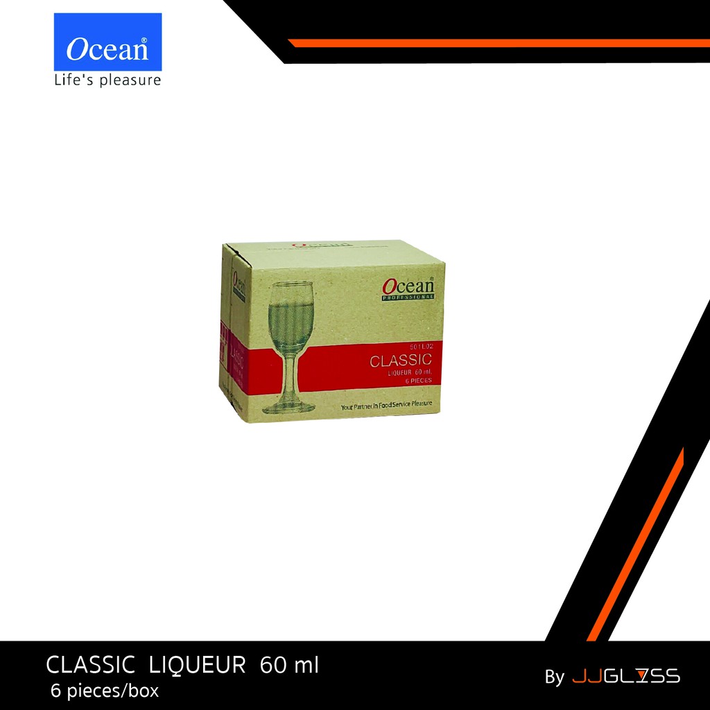 JJGLASS (Ocean) 1501L02 Liqueur 2oz. (60ml.) [1 กล่อง (6 ใบ)] แก้วลิเคียว แก้วขา แก้วโอเชี่ยน