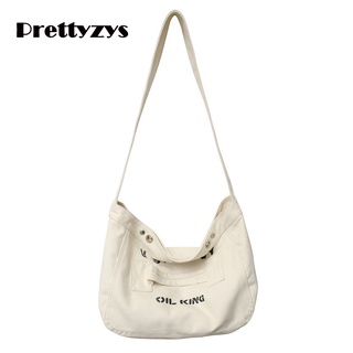 Canvas Bag Prettyzys 2022 Korean Large capacity For Women