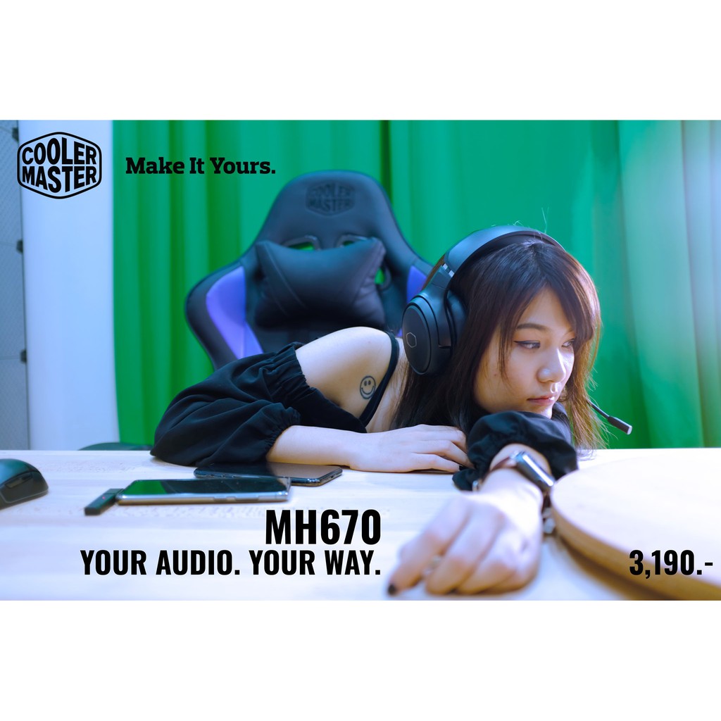 HEADSET (7.1) COOLERMASTER MASTERPULSE MH670 GAMING