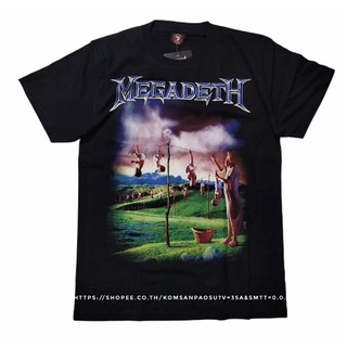 เสื้อวง MEGADETH ROCK เสื้อยืดวงร็อค เสื้อยืด megadeth