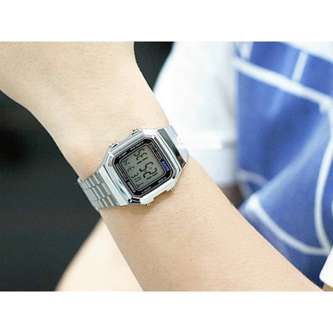 นาฬิกา Casio รุ่น A178WA-1A ,A178WGA-1 นาฬิกาข้อมือดิจิตอล สายสแตนเลส-ของแท้ 100% รับประกันสินค้า 1 ปี