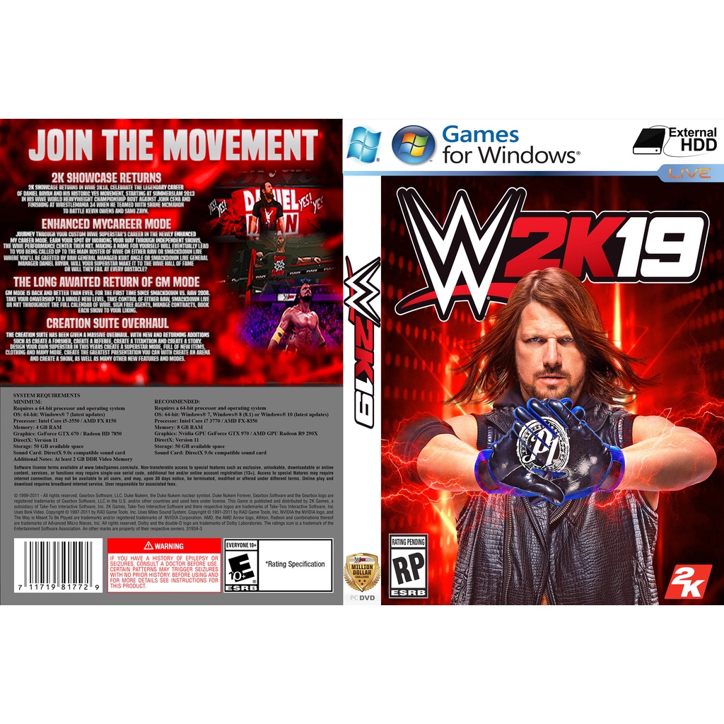 WWE 2K19 เกมพีซี Digital Deluxe Edition [Pendrive INSTALLATION]