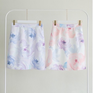 Rose Skirt กระโปรงทรงเอ ลายกุหลาบ (มี2ความยาว)