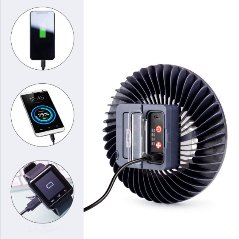 2in1 แบบพกพากลางแจ้งแคมป์ปิ้งไฟพัดลม USB มัลติฟังก์ชั่จี้ไฟ ราคา ถูกที่สุด ดีลบีเคเค แกลเลอรีภาพที่ 9