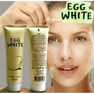 Mistine มิสทีน ครีมลอกหน้า สูตรผสมไข่ขาว 85 กรัม EGG WHITE PEEL OFF MASK 85g 1 ชิ้น