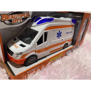 🔥ของเล่นเด็ก รถพยาบาล รถ Ambulance ของขวัญวันเกิด รถหมอ รถหว๋อ รถพยาบาลมีเสียง ของเล่นเด็กเสริมพัฒนาการ