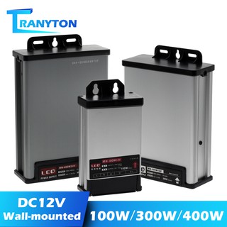 พาวเวอร์ซัพพลายติดผนัง LED AC190-240V DC12V 24V 100W 300W 400W เครื่องแปลงไฟ 12v เป็น 220v